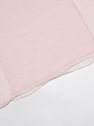 Sheer Pink Layered Wrap Skirt