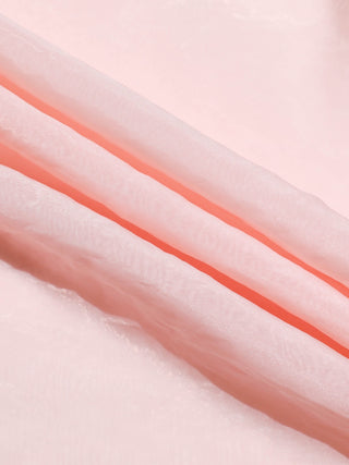 Sheer Pink Layered Wrap Skirt