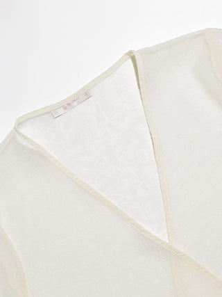 Sheer Shimmer Open Cardigan
