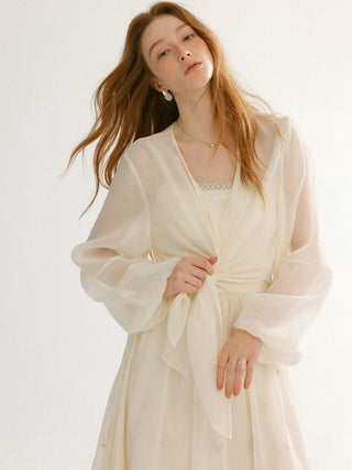 Sheer Shimmer Open Cardigan