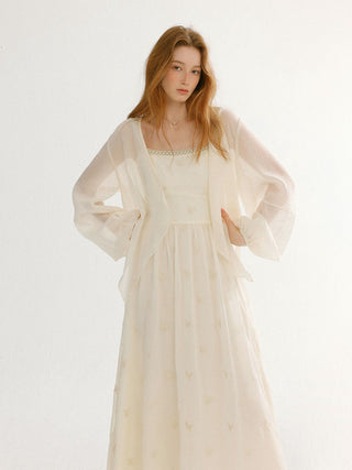 Sheer Shimmer Open Cardigan