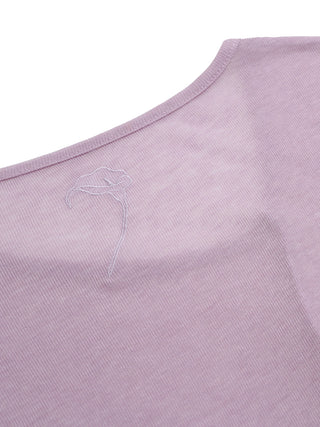 Sheer Wool Tencel Twist Top Lavender