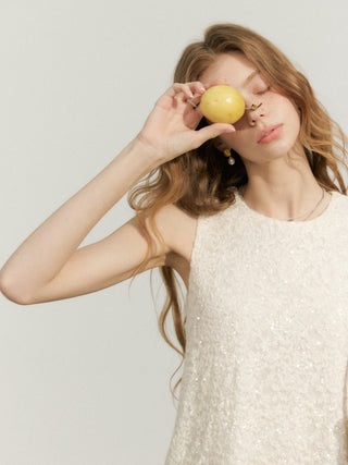 Shimmer Balloon Mini Dress