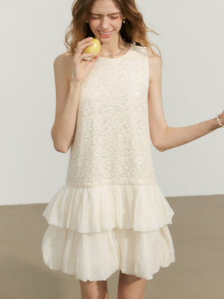 Shimmer Balloon Mini Dress