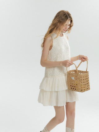 Shimmer Balloon Mini Dress