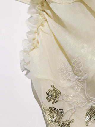Shine Embroidered Layer Maxi Dress