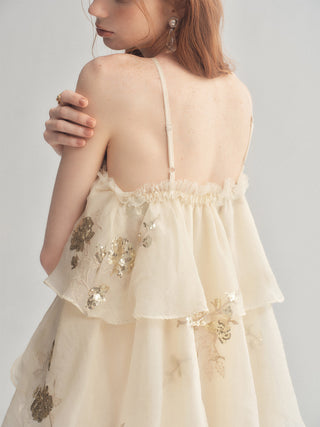 Shine Embroidered Layer Maxi Dress