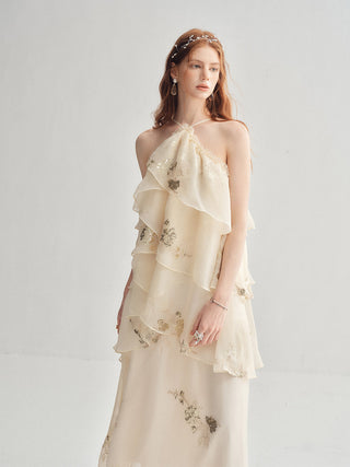 Shine Embroidered Layer Maxi Dress