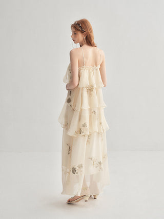 Shine Embroidered Layer Maxi Dress