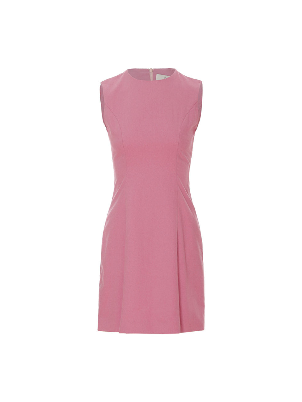 Slim Cotton Mini Dress Pink Simple and Flattering Daily Look S Slim Cotton Mini Dress Pink Simple and Flattering Daily Look S