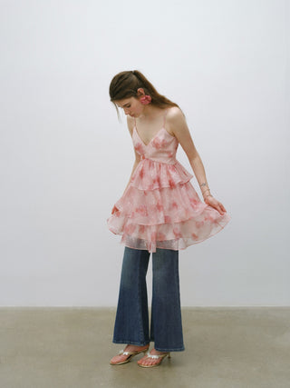 Spring Bloom Tiered Mini Dress
