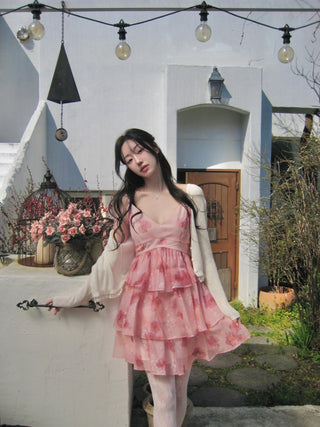 Spring Bloom Tiered Mini Dress