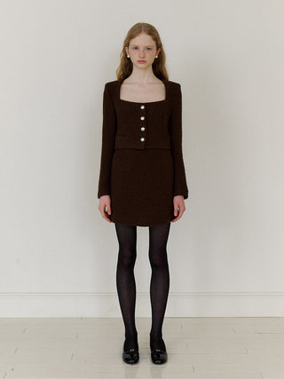 Square neck Boucle Set