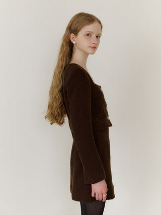Square neck Boucle Set