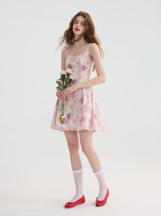 Chic and breezy summer mini dress with flowers