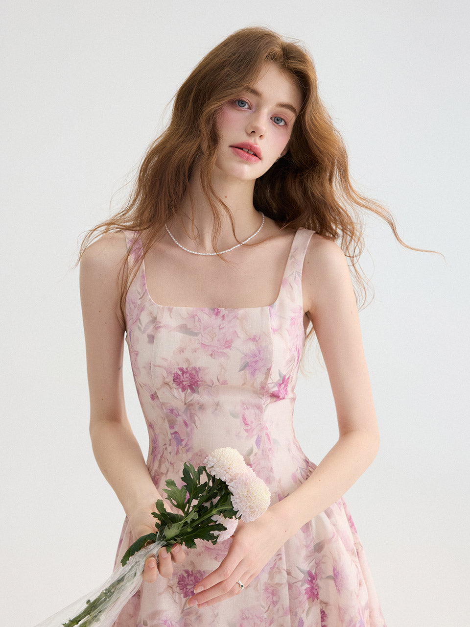 ● SINCETHEN ● Big Flower Sheer Mini Dress Set Summer Fleur Mini Dress – Bright and Breezy Floral Look