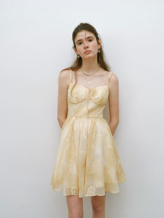 Sunny Paisley Embroidered Mini Dress with vibrant floral patterns