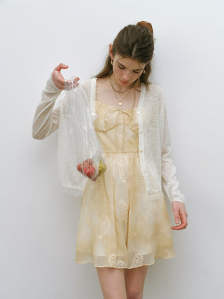 Sunny Paisley Embroidered Mini Dress