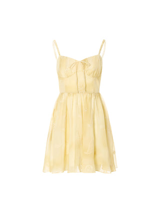 Sunny Paisley Embroidered Mini Dress with vibrant floral patterns