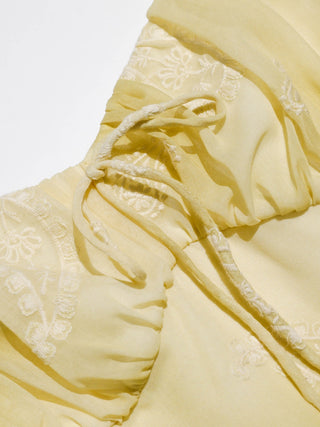 Sunny Paisley Embroidered Mini Dress