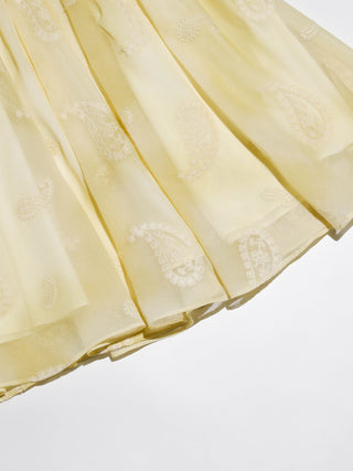 Sunny Paisley Embroidered Mini Dress