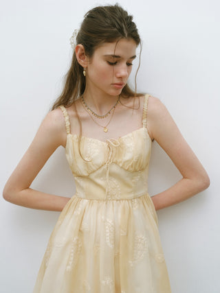 Sunny Paisley Embroidered Mini Dress