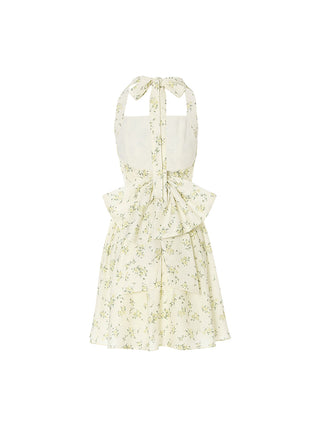 Sunshine Ribbon Halterneck Mini Dress