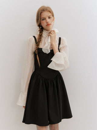 Swan Scarf Blouse Set