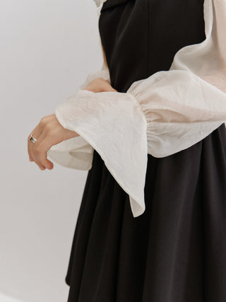 Swan Scarf Blouse Set