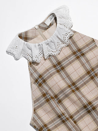 Tartan Check Halter Neck Mini Dress