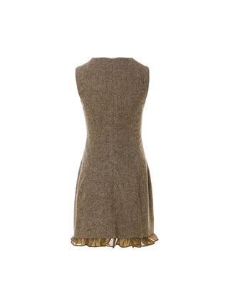 Taupe Bloom Mini Dress