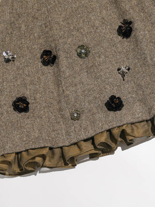 Taupe Bloom Mini Dress
