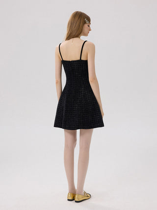 Tier Tweed Mini Dress