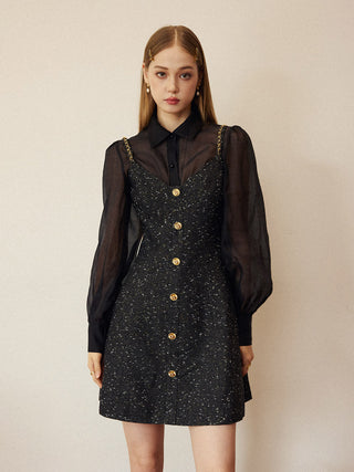 Twinkle Noir Mini Dress