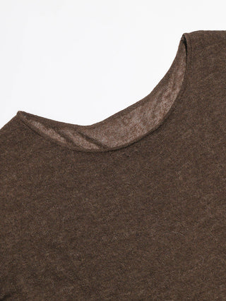 Veil Layered Knit Set Brown