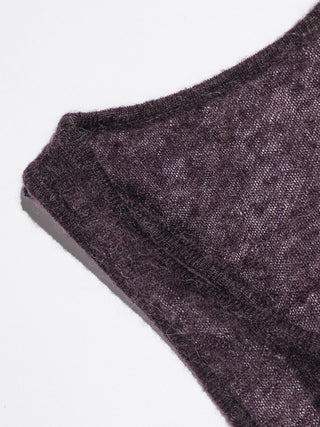 Veil Layered Knit Set Purple