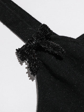 Veloa Cable Knit Mini Dress