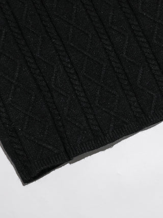 Veloa Cable Knit Mini Dress