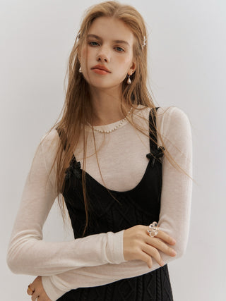 Veloa Cable Knit Mini Dress