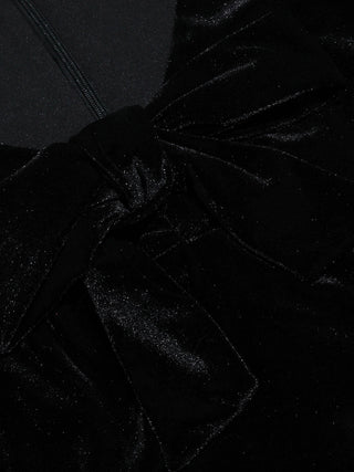 Velvet Ribbon Mini Dress