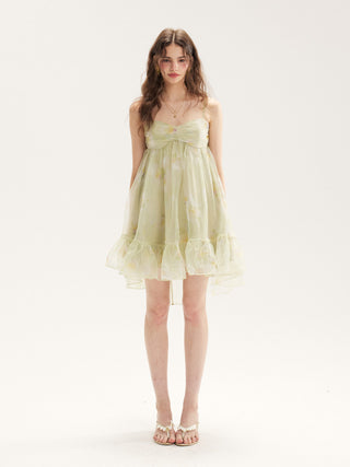 Verni Back Ribbon Mini Dress