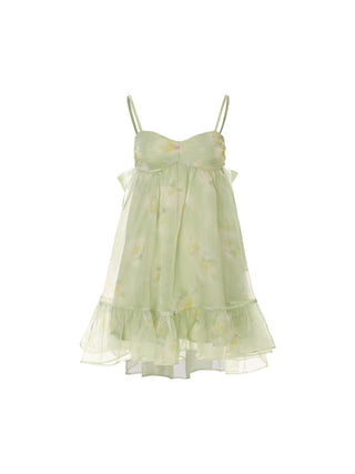 Verni Back Ribbon Mini Dress