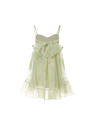 Verni Back Ribbon Mini Dress