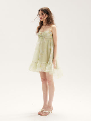 Verni Back Ribbon Mini Dress