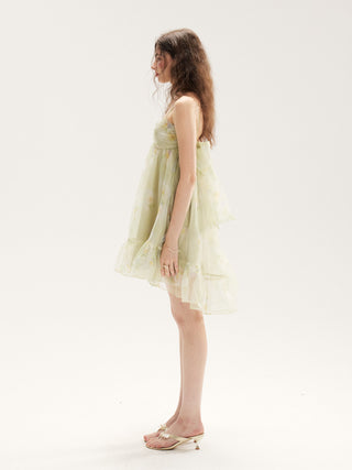 Verni Back Ribbon Mini Dress