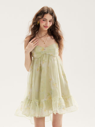 Verni Back Ribbon Mini Dress