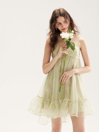 Verni Back Ribbon Mini Dress