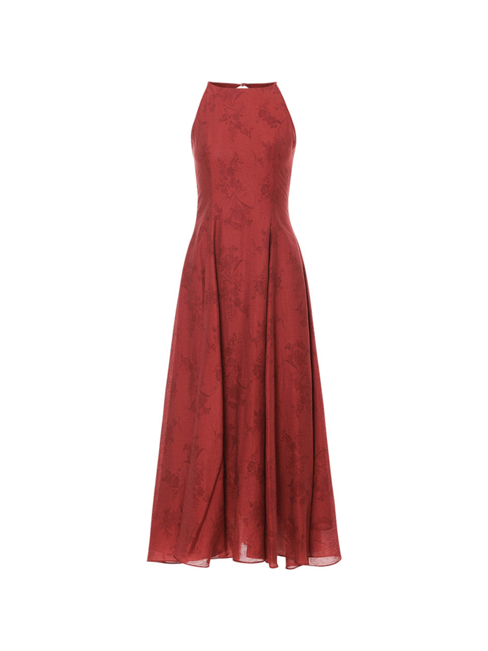 Verre Ruby Long Dress Elegant Ruby Red Maxi with Soft Silhouette M Verre Ruby Long Dress Elegant Ruby Red Maxi with Soft Silhouette M