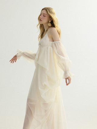 Viella Drape Maxi Dress