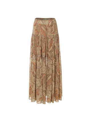 Vintage Paisley Maxi Skirt